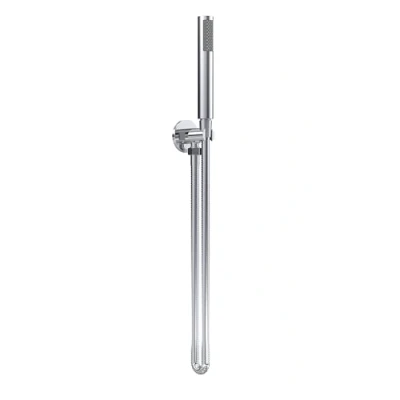 Image of Hudson Reed A3263 ǀ Modern Bathroom Round Outlet with Parking Bracket, Flex and Handset Hand Held Shower Kit, 1230mm x 30mm, Chrome