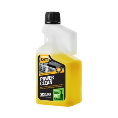 Image of SCRUBB Shot Super Concentrate Power Clean, Multipurpose Cleaner, All Purpose, Stain Removal, 100% Natural Ingedients, Industrial Strength, Makes 12 Spray Bottles, Controlled Dosing, 500ml