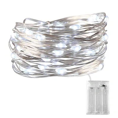 Image of Battery Fairy Lights White, Dalugo 3M/10FT 30 LED for Jubilee Decorations, Party, Wedding Anniversary, Halloween, Christmas
