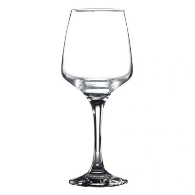 Image of LAV Lal White Wine Glasses 295ml Pack of 6 Small Glass Red Rose Long Stem Cocktail Party Drinking Goblet Gift Set