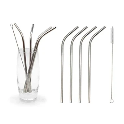 Image of Glim Glam Stainless Steel Straws Bent (Stainless Steel)