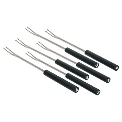 Image of Alessi Mami Bourguignonne Forks, Set of 6 (SG57 B), Black