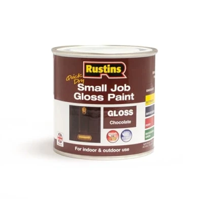 Image of RUSTINS Small Job Gloss Paint Chocolate 250ml