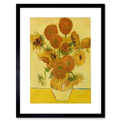 Image of Wee Blue Coo PAINTING VAN GOGH STILL LIFE SUNFLOWERS FRAMED PICTURE ART PRINT F97X9744