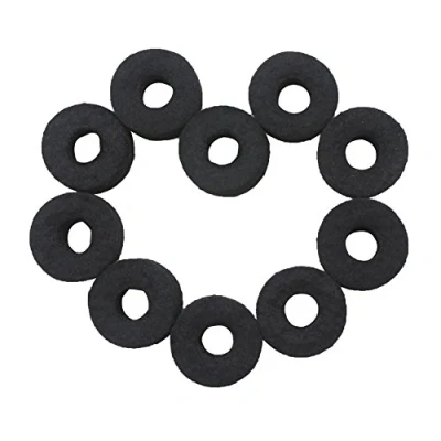Image of 10 Pack Drum Cymbal Pads, Felt Pads Black for