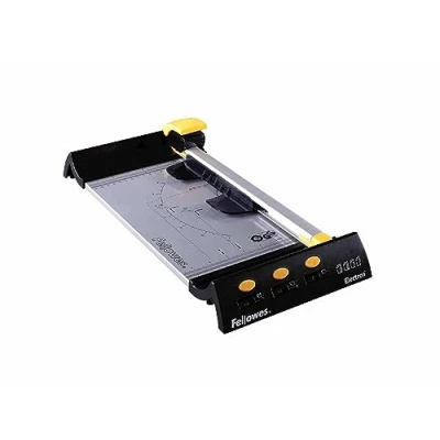 Image of Fellowes Electron A4 Paper Cutter Guillotine 32CM Cutting Length 10 Sheet Capacity Ideal for Small Office Home Use Silver/Black