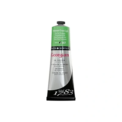 Image of Daler Rowney Georgian Oil Paint, Aluminium Tube, 7.61oz 225 ml, Permanent Green Light