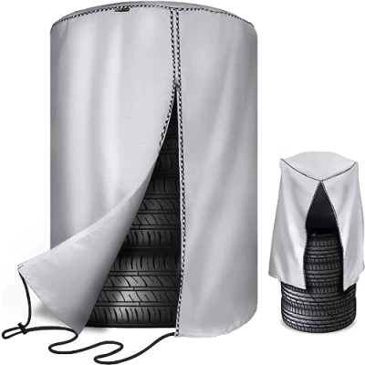 Image of Mr.You Tire Storage Covers&amp;Tyre Bag Large TireHide Seasonal Outdoor Covers Waterproof Dust Proof (Silver, 32&#039;&#039;(Diameters 84CM))