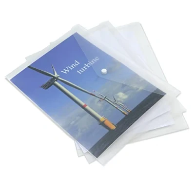 Image of Rapesco 1040 ECO Popper Wallet, A4, Clear Transparent, Pack of 5