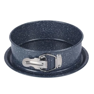 Image of Russell Hobbs RH03419EU7 Nightfall Stone Round Springform Pan 18cm / 7 Inch Non Stick Cake Tin with Loose Base &amp; Serving Plate, Carbon Steel, Leakproof Baking Pan, for Cake, Cheesecake, PFOA Free