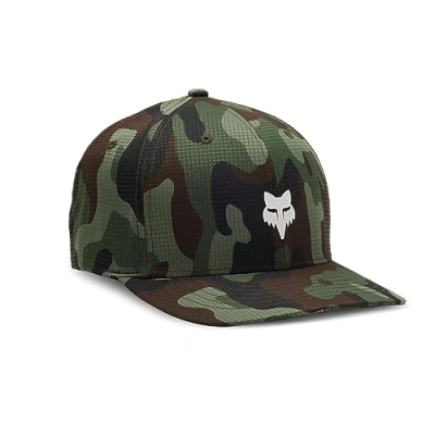 Image of Fox Racing Men&#039;s Standard Head TECH Flexfit, Green CAMO, Large