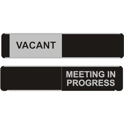 Image of Seco Vacant/Meeting In Progress Sliding Sign, 255mm x 52mm Aluminum/PVC