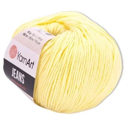 Image of Frida&#039;s Wollhaus YarnArt 50 g Jeans Knitting Crochet Amigurumi Baby Wool Pastel Colours 63 (67 Light Yellow)