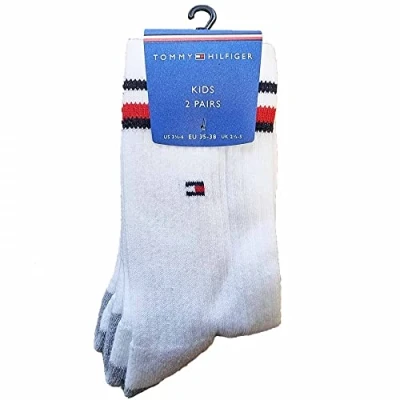 Image of Tommy Hilfiger Mens CREW SOCK, White, 31/34 UK
