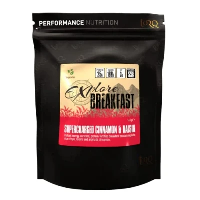 Image of Torq Explore Cinnamon &amp; Raisin Breakfast Healthy Cereal for Pre Post Workout, Exercise High in Protein, 25g of 100g Carbohydrates