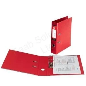Image of 5 Star Lever Arch File PVC Spine 70mm Foolscap Red [Pack of 10]