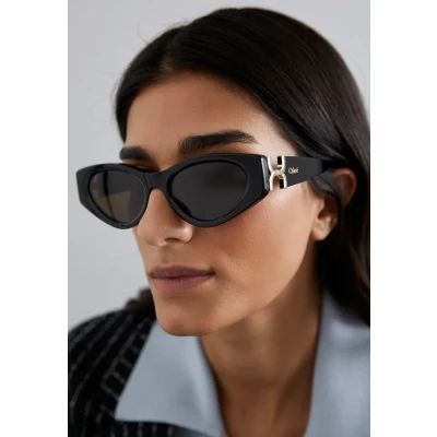 Image of Sunglasses ChloÃ© Ch0259s col. 001 Donna Cat eye Nero