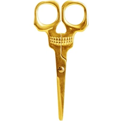 Image of Suck UK Skull Scissors Goth Stationary Supplies For Home Office Gifts &amp; Gothic Decor Household Kitchen Accessories Sharp Sewing Kit