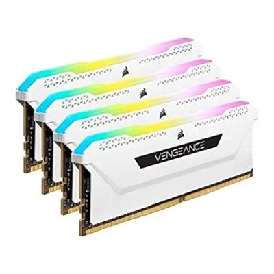 Image of Corsair VENGEANCE RGB PRO SL 64GB (4x16GB) DDR4 3600 (PC4 28800) C18 1.35V White, CMH64GX4M4D3600C18W