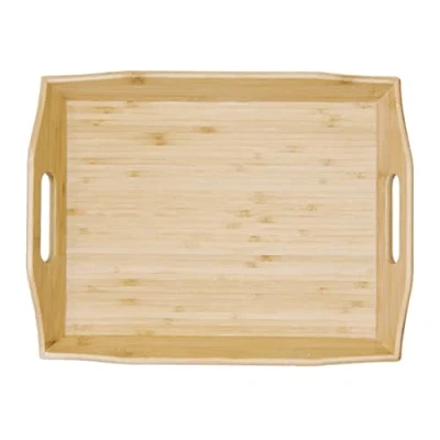 Image of Olympia Bamboo Butler Tray with Large Handles Moisture Resistant 381x290mm
