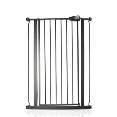 Image of Bettacare Child and Pet Gate Narrow, 68.5cm 75cm, Matt Black, Extra Tall 104cm in Height, Narrow Pressure Fit Stair Gate, Baby suitable for Dog or Barrier, Easy Installation