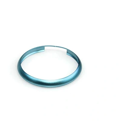 Image of Oldbones Aluminium Smart Key Fob Ring Rim Trim Cover Replacement For R55 R56 R57 R58 R59 R60 in Azure Blue
