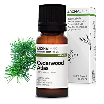 Image of BIO Cedarwood Atlas Essential Oil 10mL 100% Pure, Natural, Chemotyped and AB/Cosmos Certified AROMA LABS (French Brand)