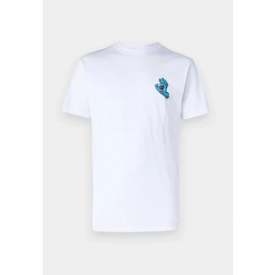 Image of Santa Cruz Screaming HAND Unisex Print Tshirt, Size: Large, White