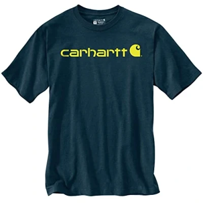 Image of Carhartt Mens Core Logo Graphic Cotton Short Sleeve T Shirt