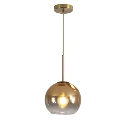 Image of KCO Lighting Modern Gold Glass Pendant Lights Hanging Light Fixture Globe Shade Bedside for Kitchen Island, Dining Room, Hallway