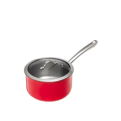 Image of Kuhn Rikon Colori Saucepan, Red, 20cm, 3.5L, Stainless Steel, 38x17x22 cm