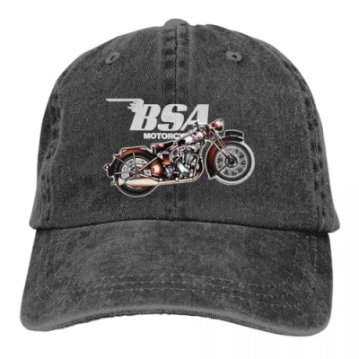 Image of Baseball Cap Hip hop BSA Motorcycle Caps Outfit Vintage Distressed Washed Snapback Unisex Style Outdoor Summer Hats Birthday Gift Christmas Hat