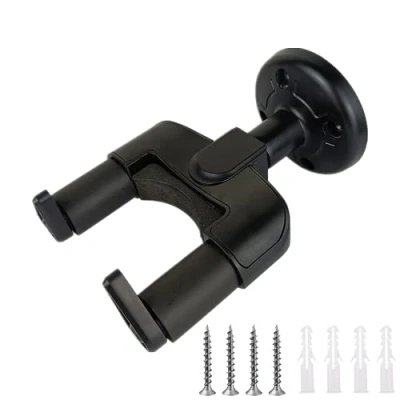 Image of NA 1 PCS Locking Guitar Hook Automatic Lock Wall Mount Bracket for All Size Guitars Bass, Mandolin, Banjo, Ukulele Acoustic Stand