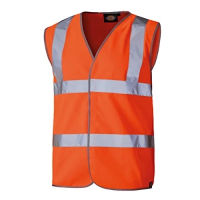 Image of Dickies SA30310 OR M Size Medium Hi Vis Highway Safety Waistcoat Orange