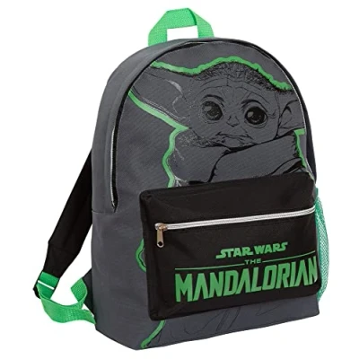 Image of Star Wars The Mandalorian Backpack Grogu Bag For Adults Teens Kids Baby Yoda School Travel Sports Rucksack