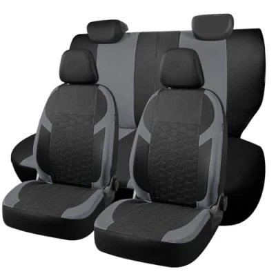 Image of Full Set Universal Car Seat Covers for Altea Arona Ateca Ibiza Leon Tarraco (Grey)