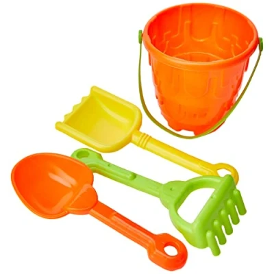 Image of Ram® 5 Pieces Childrens Kids Beach Spade Sand Bucket Set each Castle Tools With Rake and Children Outdoor Toy For your Spring/Summer Holiday