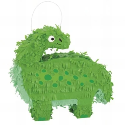 Image of Mini Dinosaur Pinata Favor Decoration Adorable &amp; Unique Green Party Decor Ideal for Kids Birthday, Prehistoric Themed Event 1 Pc