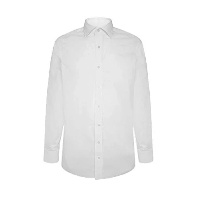 Image of Hackett London Men&#039;s Stretch Pop Bc Shirt, 800white, 58 UK
