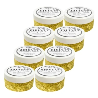 Image of NUVO Gilding Flakes Set (200ml Each) (Radiant Gold, Pack of 8)