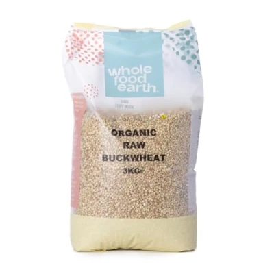 Image of Wholefood Earth Organic Buckwheat 3 kg GMO Free Vegan Source of Fibre Certified