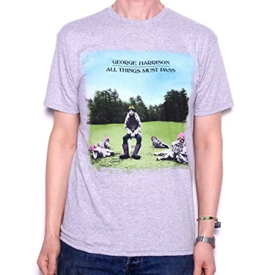 Image of George Harrison T Shirt All Things Must Pass 100% Official US Import Grey
