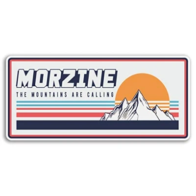 Image of 2 x 10cm Retro Morzine Vinyl Stickers France Ski Sticker Laptop Luggage #20000 (10cm Wide)