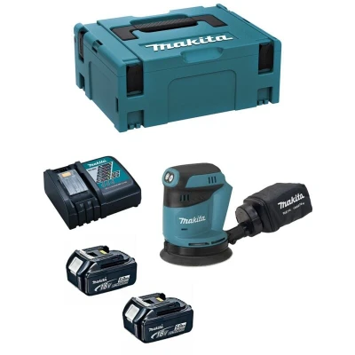 Image of Makita Cordless Orbital Sander, (18.0 V in Makpac with 2 Batteries 5.0 Ah) DBO180RTJ