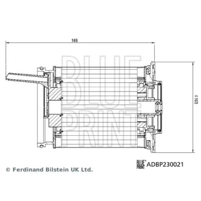 Image of 9A712743408 Fuel Filter BLUE PRINT ADBP230021 Insert with seal ring AUDI: A6 C7 Saloon, Avant, Q7, VOLKSWAGEN: Touareg III