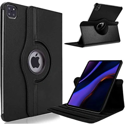 Image of Rotate Case for Apple iPad Pro 11 (2021), Air 4 (2020) &amp; 2018/2020 Leather Smart Cover (Black)