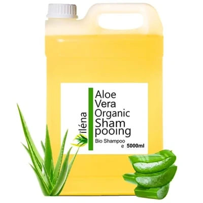 Image of Organic Shampoo with Aloe Vera, Argan, and Vitamins Sulfate Silicone Free Hair Loss Prevention Nourishes Volumizes Restores Health 5000 ml