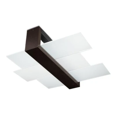 Image of Feniks 2 Light Flush Ceiling Black, E27