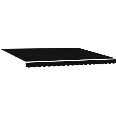 Image of vidaXL Awning Replacement Fabric for 4.5x3 m Frame Black