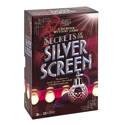 Image of Professor Puzzle Secrets of the Silver Screen Murder Mystery Card Game Ages 14+ 8+ Players 90+ Minutes Playing Time
